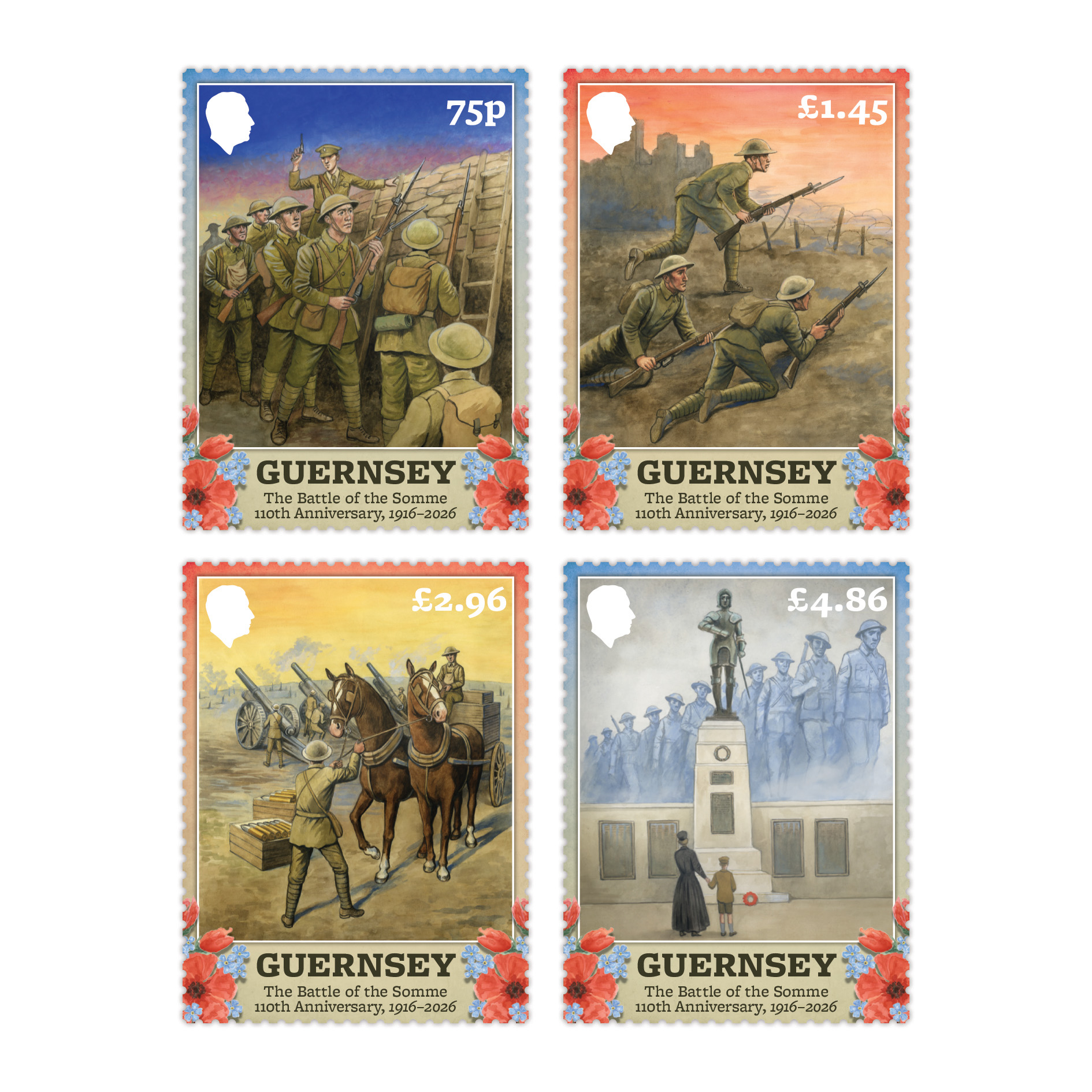 Set of 4 Stamps